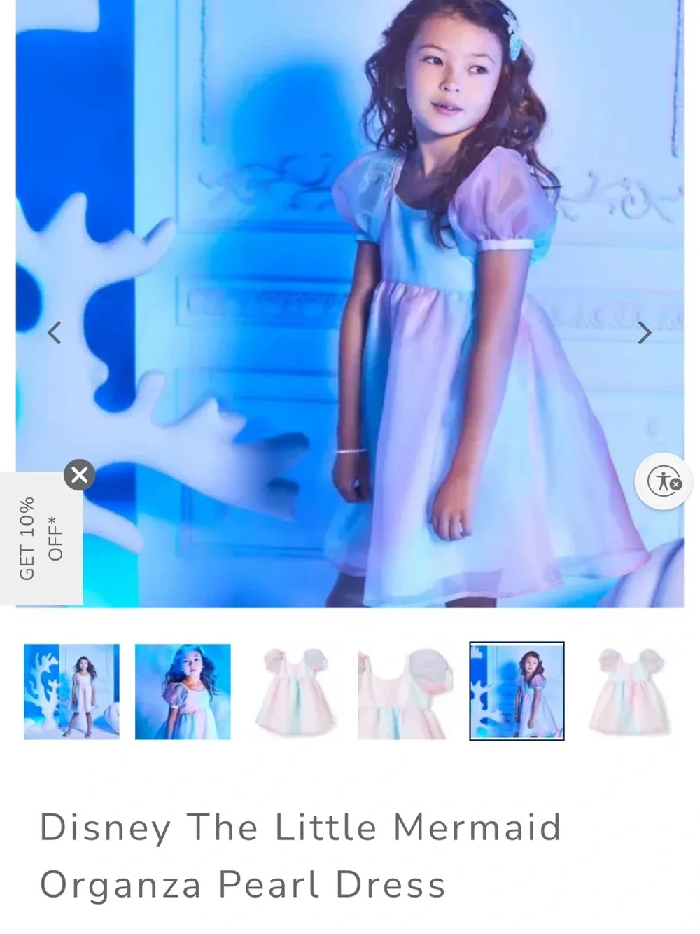 Disney The Little Mermaid Organza Dress
